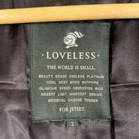 LOVELESS ラブレス メルトン ウール ライダースジャケット ブラック Size 2 福生店
