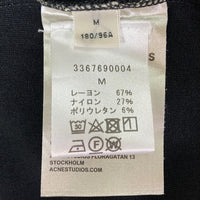 Acne Studios アクネ ストゥディオズ 3367690004 ロゴプリント モックネック ストレッチ 半袖Tシャツ ブラック sizeM 瑞穂店