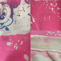 Disney ディズニー USA製 シングルステッチ 総柄 タイダイ風 グラデーション Tシャツ ピンク×ブルー sizeF 瑞穂店