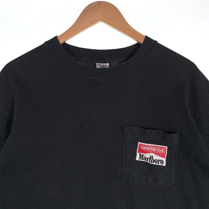 90's Malboro マルボロ コヨーテバックプリント ポケットTシャツ FRUIT OF THE LOOM ブラック USA製 Size XL 福生店