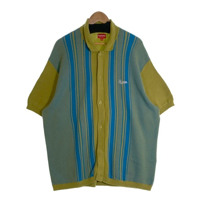 SUPREME シュプリーム 22SS Stripe Button Up Polo ストライプ ボタン 半袖 ポロシャツ グリーン Size XL 福生店