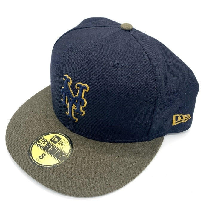 NEW ERA ニューエラ 59FIFTY Newyork Mets ニューヨークメッツ ベースボール キャップ ネイビー オリーブ Size 8 (63.5cm) 福生店