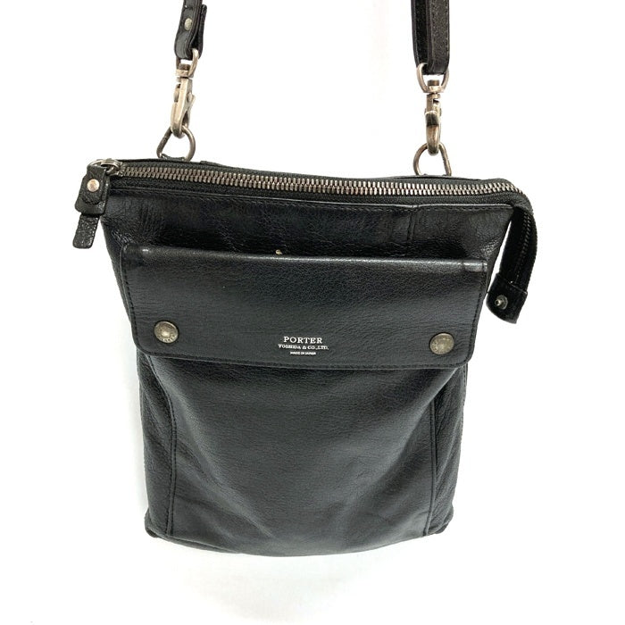 PORTER ポーター ランブラー レザー ショルダーバッグ ブラック 瑞穂店