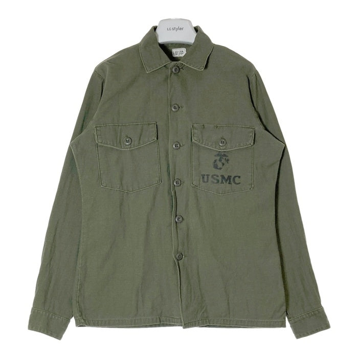 USMC アメリカ海兵隊  OG107 73年会計 ファティーグシャツ オリーブ size15 1/2 瑞穂店