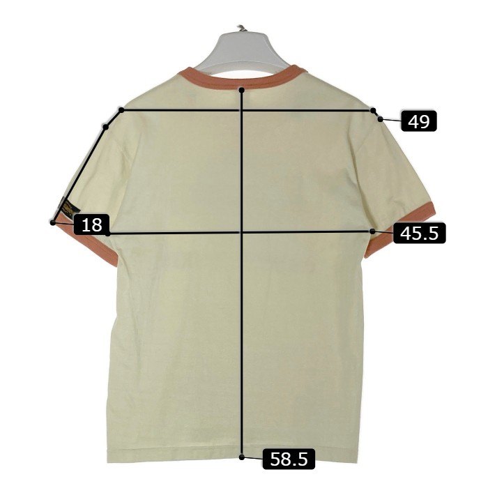 TOY'S McCOY トイズマッコイ 前V リンガー Tシャツ ベージュ sizeS 瑞穂店