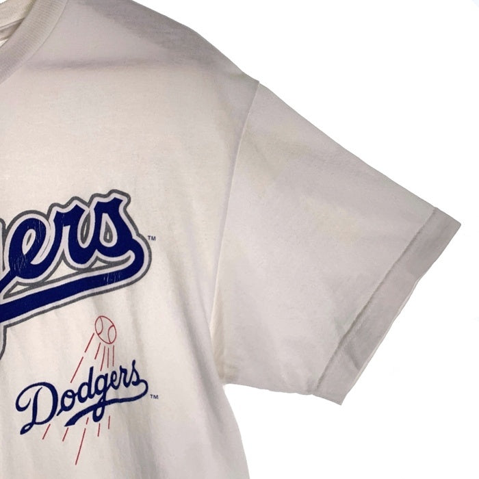 90's Los Angeles Dodgers ロサンゼルス・ドジャース 半袖 プリント Tシャツ ホワイト ブルー Size M 福生店