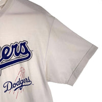 90's Los Angeles Dodgers ロサンゼルス・ドジャース 半袖 プリント Tシャツ ホワイト ブルー Size M 福生店