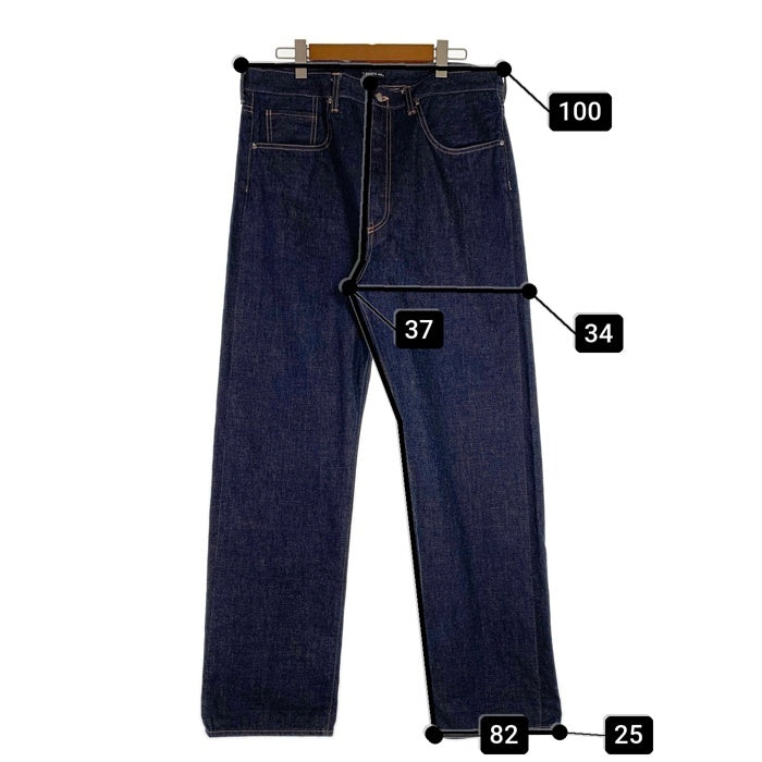 A BATHING APE アベイシングエイプ ベイプスタカモプリント テーパードデニムパンツ ジーンズ インディゴ Size XL 福生店