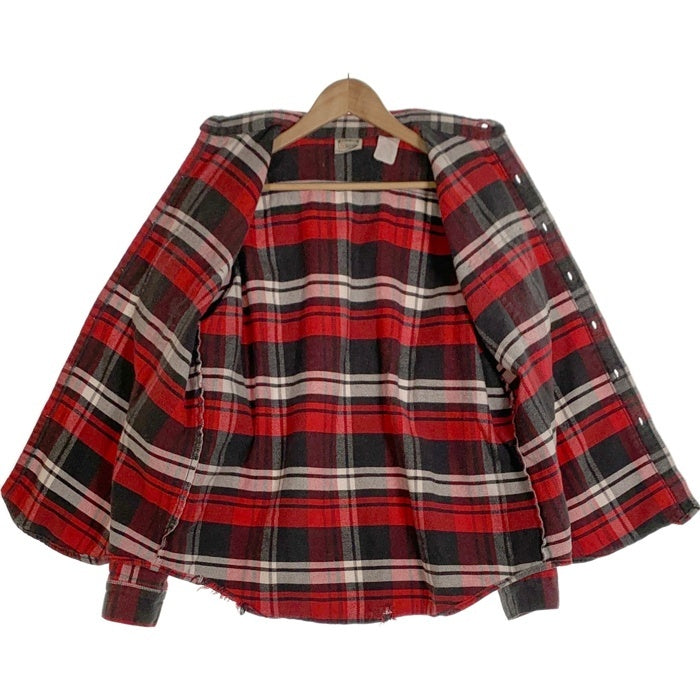 90's FIVE BROTHER ファイブブラザー 長袖 フランネルシャツ レッド ブラック ホワイト USA製 Size XL 福生店