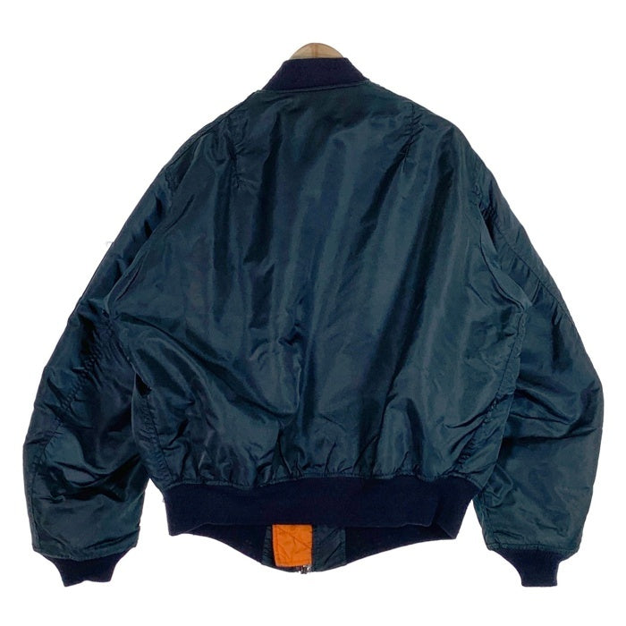 ALPHA アルファ MA-1 フライトジャケット ネイビー IDEALジップ USA製 Size XXL 福生店