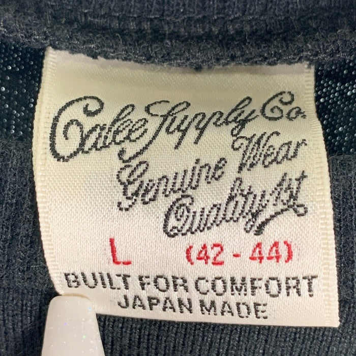 CALEE キャリー プリント ロングスリーブTシャツ 七分袖 ブラック Size L 福生店