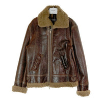 Delan デラン SHEARLING シアリング ボア レザージャケット ブラウン size52 瑞穂店