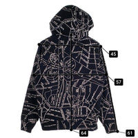 SUPREME シュプリーム 19SS Gonz Embroidered Map Hooded ゴンズ エンブロイダードマップ プルオーバースウェットパーカー ブラック Size S 福生店