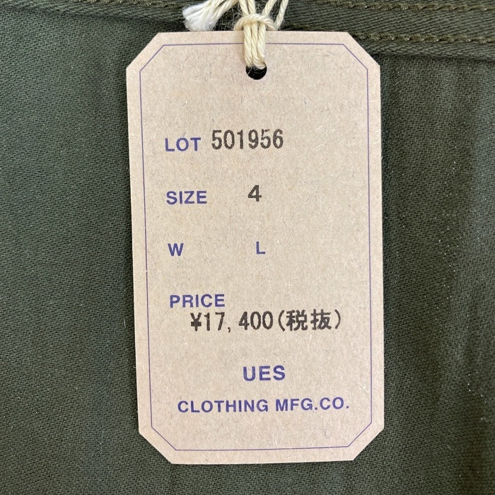 UES ウエス コットン ムラサテン ワークシャツ オリーブ size4 瑞穂店