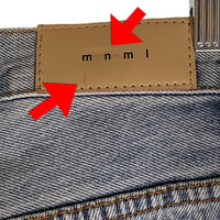 mnml ミニマル B424 Patch Flare Denim パッチワーク フレアデニムパンツ ブルー Size 34 福生店