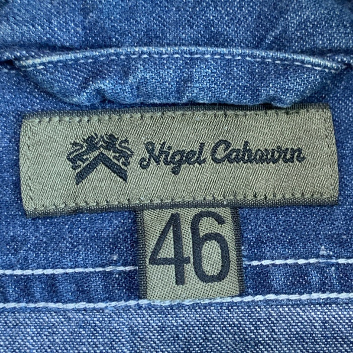 Nigel Cabourn ナイジェルケーボン プルオーバー デニムシャツ インディゴ 8020010006 Size 46 福生店