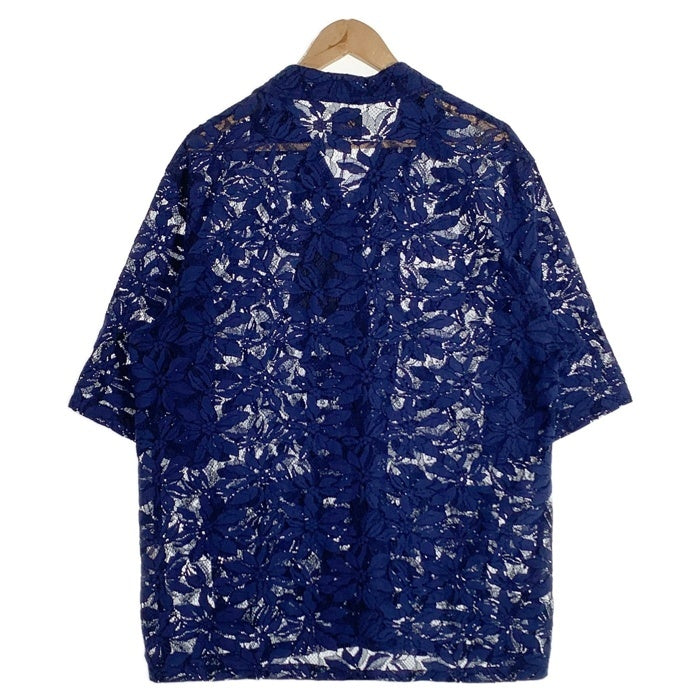 Needles ニードルズ 23SS CABANA SHIRT FLOWER 花柄レース 半袖シャツ ブルー MR252 Size XL 福生店