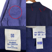 MARIO DE CECCO ユーロ ワークジャケット カバーオール ネイビー 内側モールスキン Size 56 福生店