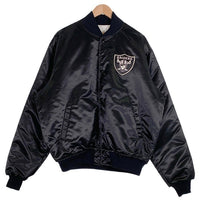 80's 90's STARTER スターター PROLINE プロライン NFL RAIDERS レイダース ナイロン スタジアムジャケット スタジャン ブラック USA製 Size XL 福生店