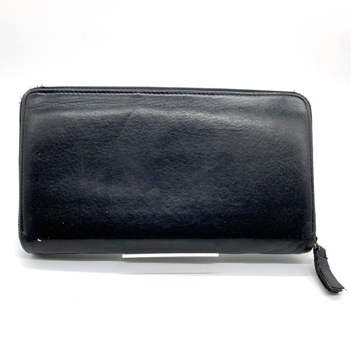 BALENCIAGA バレンシアガ ラウンドファスナー レザーウォレット 長財布 ブラック 661935 福生店