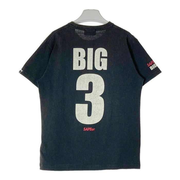 SAPEur サプール BULLS BIG 3 クラッキングプリント Tシャツ グレー sizeL 瑞穂店