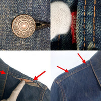 60's 70's Levi's リーバイス ボタン裏524 不均等V ビッグE BIG E 4thモデル トラッカーデニムジャケット インディゴ 70505-0217 USA製 Size 40 福生店