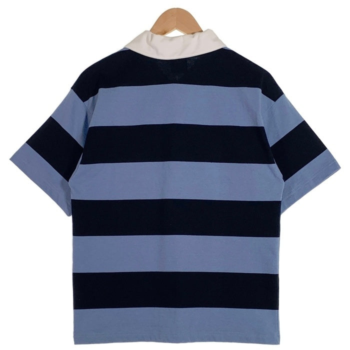 BELVET ベルベッド Heavy Border Polo ヘビーボーダーポロ 半袖 ポロシャツ ブルー ブラック BE130 Size XL 福生店