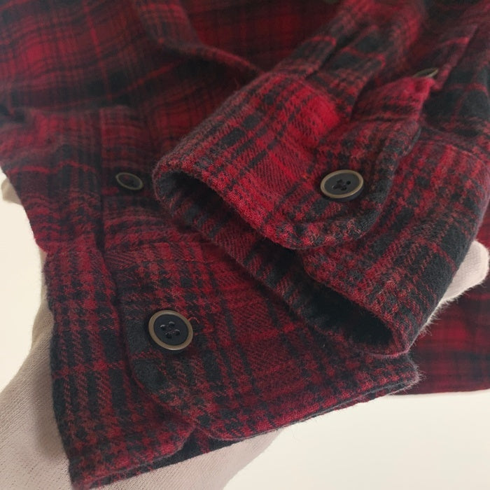 CARHARTT カーハート チェック 長袖 ロングスリーブ フランネル シャツ レッド メキシコ製 Size L 福生店
