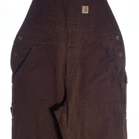 CARHARTT カーハート CANVAS BIB OVERALL キャンバス オーバーオール ブラウン OR2438-W コロンビア製 Size M(8-10) 福生店