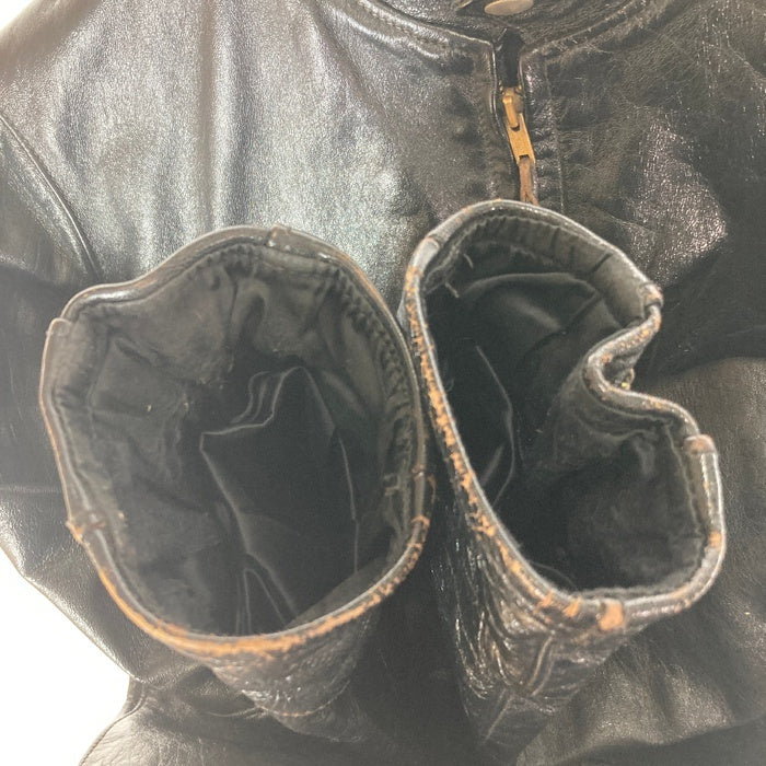 BUCO ブコ ｘThe REAL McCOY'Sリアルマッコイズ ホースハイド シングルライダース ブラック size38 瑞穂店