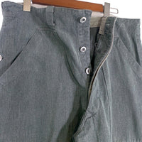 50`s 60`s スイス軍 実物 前期 Denim Work Pants デニム ワーク パンツ グレー Size 80 福生店