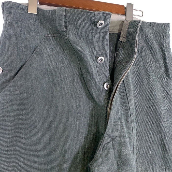 50`s 60`s スイス軍 実物 前期 Denim Work Pants デニム ワーク パンツ グレー Size 80 福生店