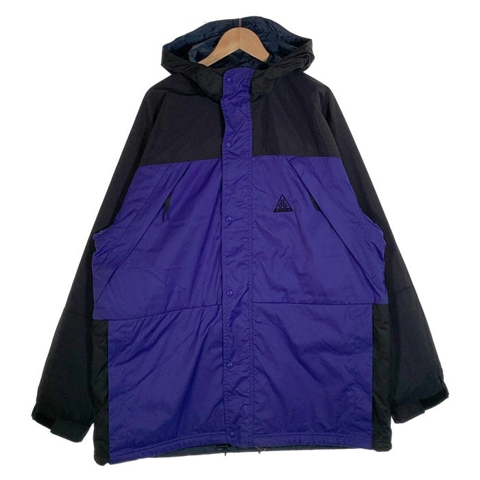 90's~ NIKE ナイキ ナイロン ジップアップジャケット ネイビー 中綿 H60207PAS マレーシア製 Size L 福生店