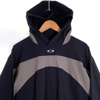 Oakley オークリー Pullover Hoodie Wide プルオーバーフーディー ワイド ウインドブレーカー ジャケット ブラック グレー FOA406949 Size M (JP L) 福生店