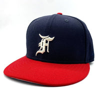 NEWERA ニューエラ FEAR OF GOD フィアオブゴット ESSENTIAL エッセンシャルズ ウール Atlanta Braves アトランタ ブレーブス 59FIFTY ベースボールキャップ ネイビー レッド Size 7 3/8 福生店