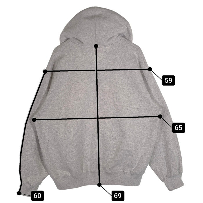 SUPREME シュプリーム 24AW Work Zip Up Hooded Sweatshirt ワーク ジップアップ スウェットパーカー アッシュグレー Size L 福生店