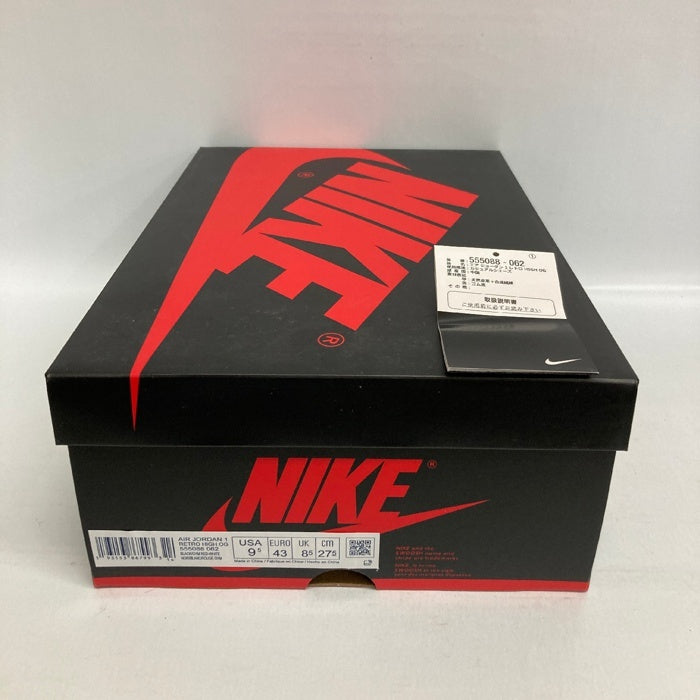 NIKE ナイキ スニーカー 555088-062 AIR JORDAN 1 RETRO HIGH OG エアジョーダン1 レトロ ハイ ブラッドライン  ブラック/レッド size27.5cm 瑞穂店