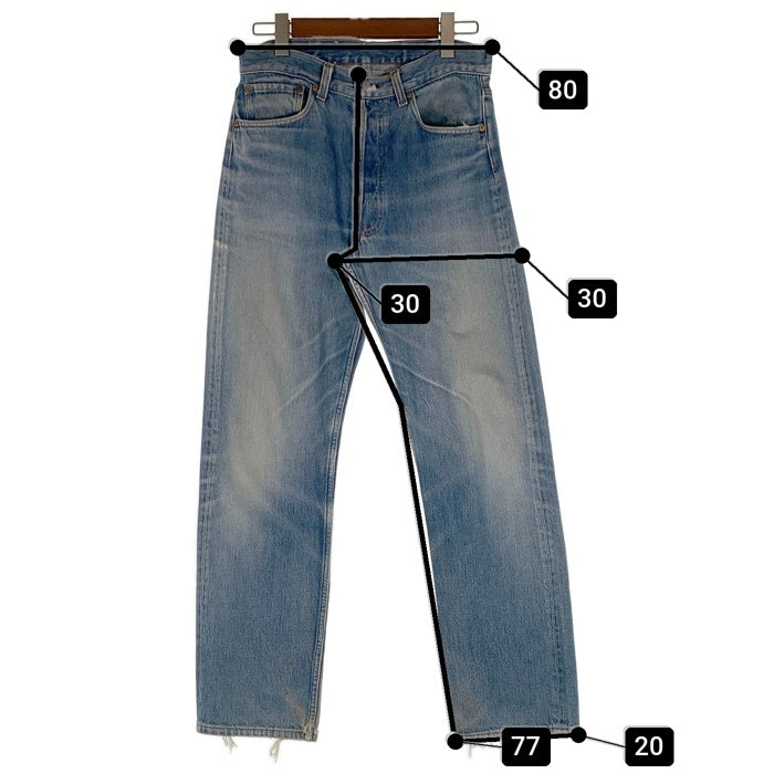 90's Levi's リーバイス 501xx 赤文字 ボタン裏552 デニムパンツ ライトブルー アメリカ製 Size W34 L34 福生店