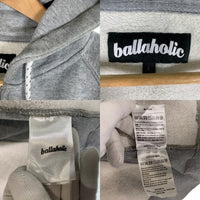 ballaholic ボーラホリック Small Logo Sweat Full Zip Hoodie スモールロゴ スウェット ジップ フーディー パーカー グレー Size L 福生店