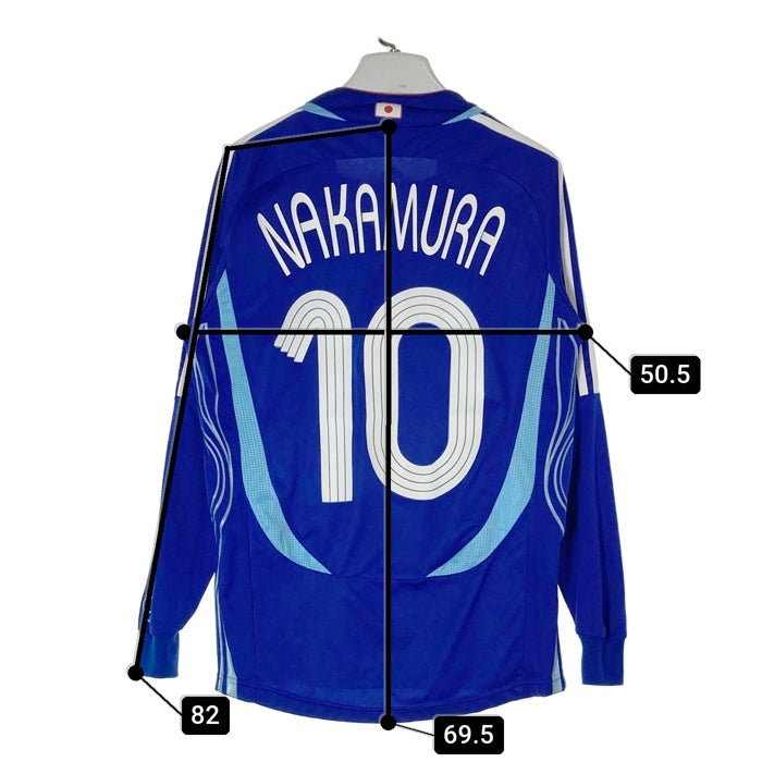 adidas アディダス  サッカー 日本代表 2006 ユニフォーム 長袖 ＃10 中村 ブルー size4XO 瑞穂店