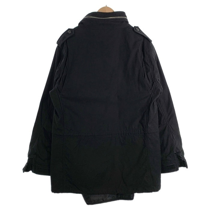 HOUSTON ヒューストン U.S.ARMY M-65 ミリタリージャケット ライナー付 ブラック 50815 Size M-R 福生店