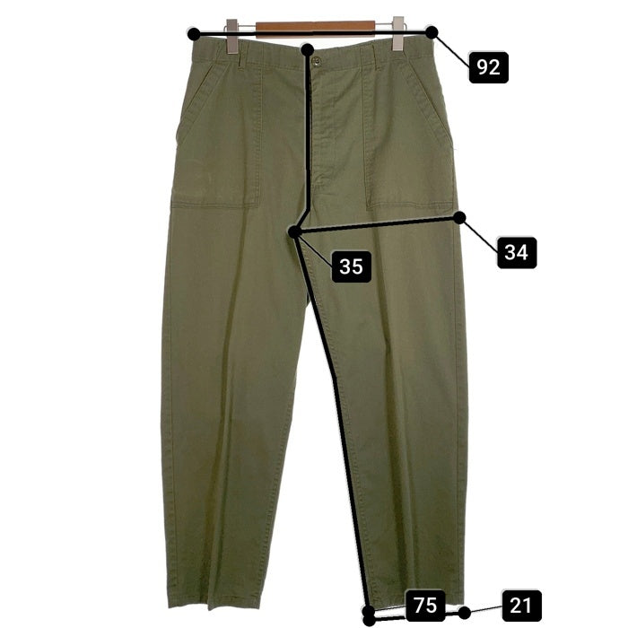80`s U.S. ARMY 米軍 ベイカーパンツ ミリタリー オリーブ 8405-00-610-2696 SERVAL オフセット Size 38×31 福生店