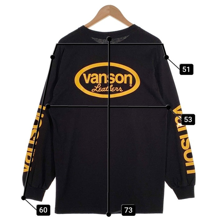 MASSES マシス 26SS VANSON バンソン L/S T-SHIRT プリント ロングスリーブTシャツ 長袖 ブラック Size L 福生店