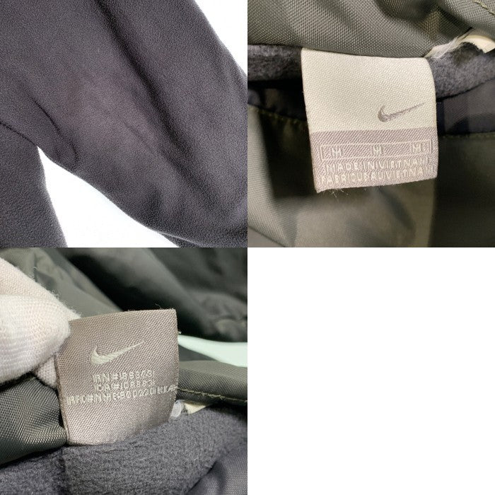 00’s NIKE ナイキ リバーシブル フーデッドジャケット ナイロン フリース モスグリーン チャコール Size M 福生店