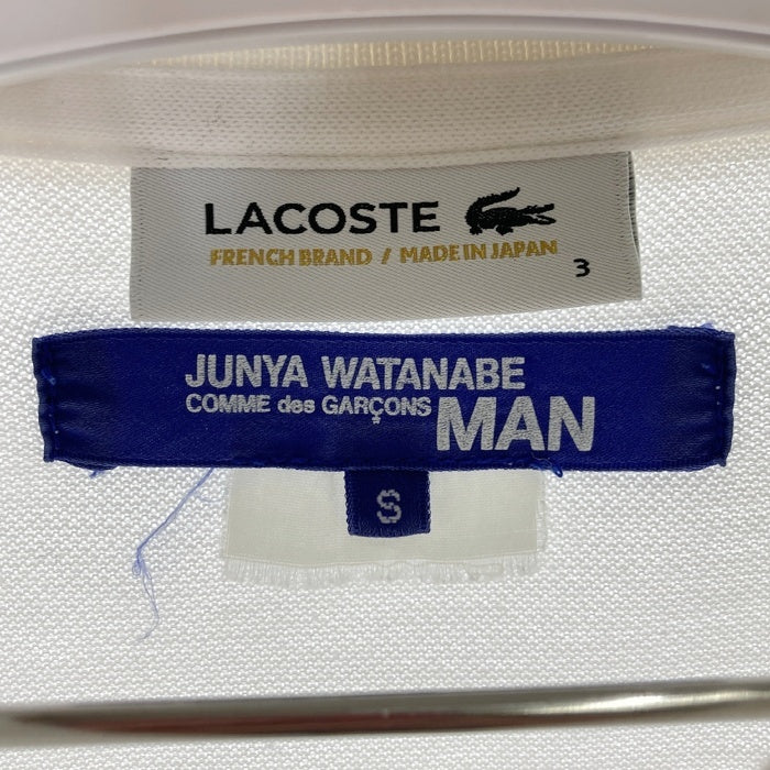 JUNYA WATANABE COMME des GARCONS MAN ジュンヤワタナベ コムデギャルソンマン LACOSTE ラコステ WQ-T018 パッチワーク ポロシャツ ホワイト sizeS 瑞穂店