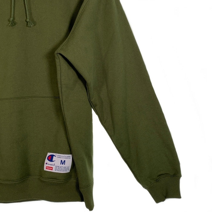 SUPREME シュプリーム 19SS Champion チャンピオン Outline Hooded Sweatshirt アウトライン プルオーバースウェットパーカー グリーン Size M 福生店