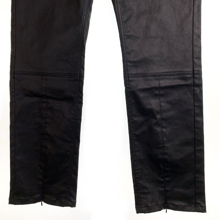 WANNA ワナ ECO LEATHER “CULT TRUE” FRONT FLARED PANTS エコレザー フロント フレアドパンツ ブラック Size 1 福生店