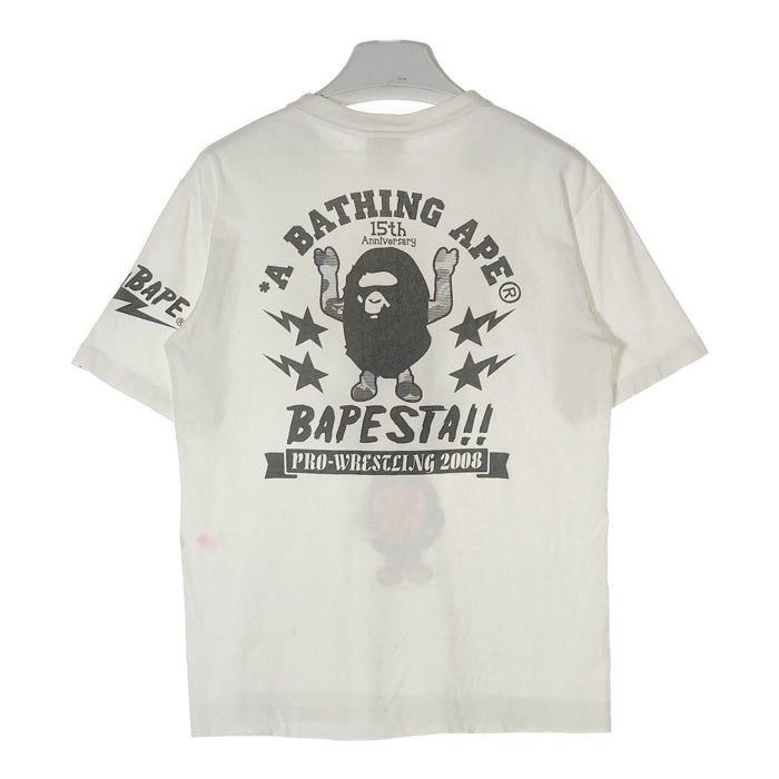A BATHING APE アベイシングエイプ 15周年アニバーサリー 武藤敬司 ホワイト sizeS 瑞穂店
