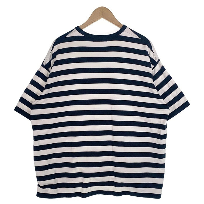Graphpaper グラフペーパー クルーネック ボーダーTシャツ ブラック ホワイト GU223-70010B Size 2 福生店