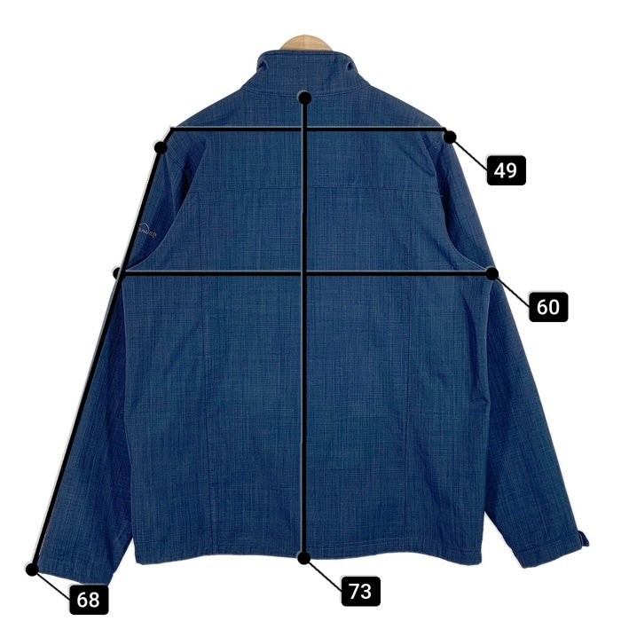 Eddie Bauer エディーバウアー ソフトシェルジャケット ブルー 内フリース 企業刺繡 EB532 Size L 福生店